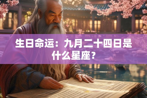 生日命运：九月二十四日是什么星座？