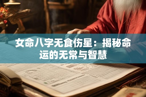 女命八字无食伤星：揭秘命运的无常与智慧
