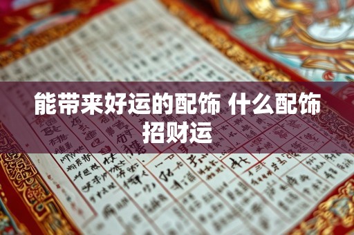 能带来好运的配饰 什么配饰招财运