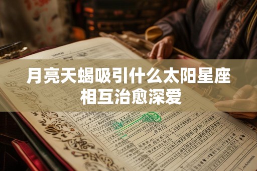 月亮天蝎吸引什么太阳星座 相互治愈深爱