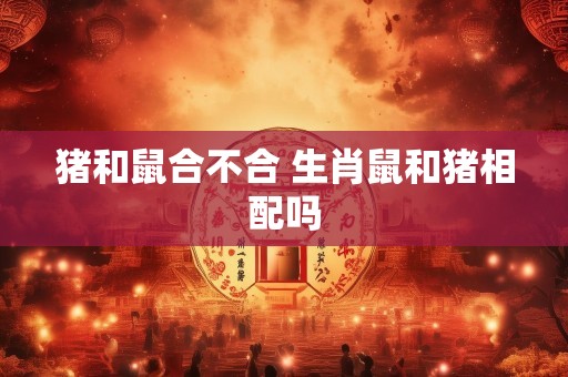 猪和鼠合不合 生肖鼠和猪相配吗