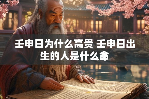 壬申日为什么高贵 壬申日出生的人是什么命