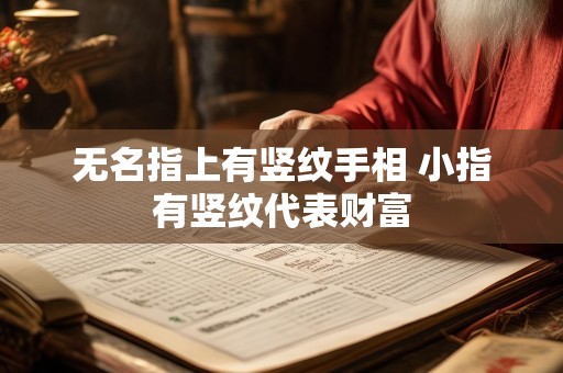 无名指上有竖纹手相 小指有竖纹代表财富