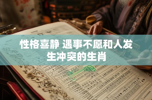 性格喜静 遇事不愿和人发生冲突的生肖