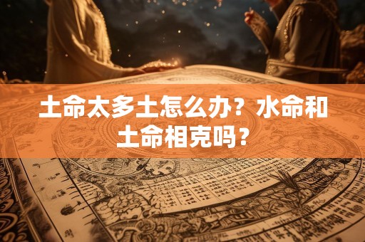 土命太多土怎么办？水命和土命相克吗？