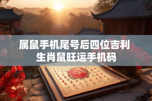属鼠手机尾号后四位吉利 生肖鼠旺运手机码