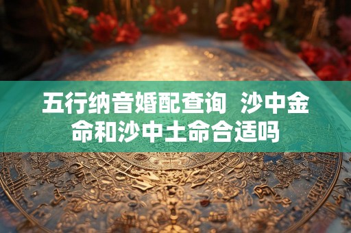 五行纳音婚配查询  沙中金命和沙中土命合适吗
