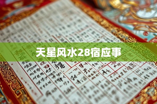 天星风水28宿应事
