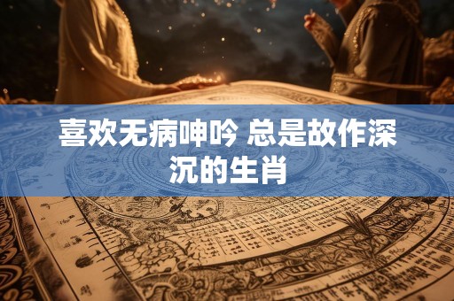 喜欢无病呻吟 总是故作深沉的生肖