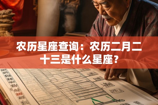 农历星座查询：农历二月二十三是什么星座？