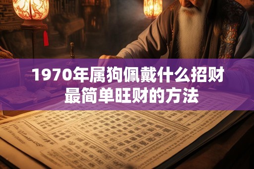 1970年属狗佩戴什么招财  最简单旺财的方法