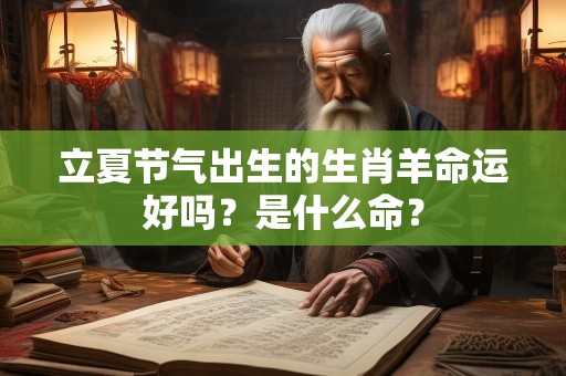 立夏节气出生的生肖羊命运好吗？是什么命？