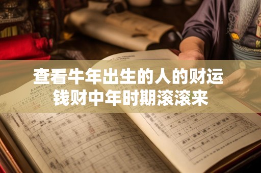查看牛年出生的人的财运 钱财中年时期滚滚来