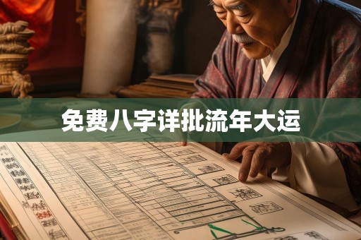 免费八字详批流年大运