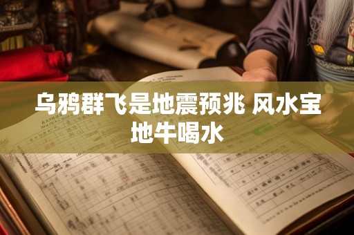 乌鸦群飞是地震预兆 风水宝地牛喝水