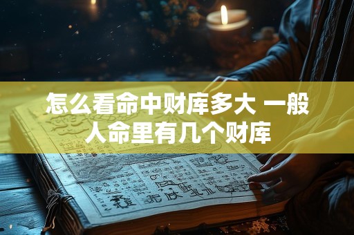 怎么看命中财库多大 一般人命里有几个财库