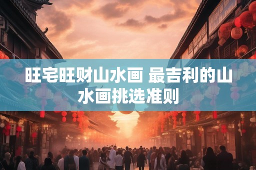 旺宅旺财山水画 最吉利的山水画挑选准则