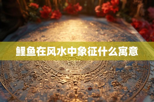 鲤鱼在风水中象征什么寓意