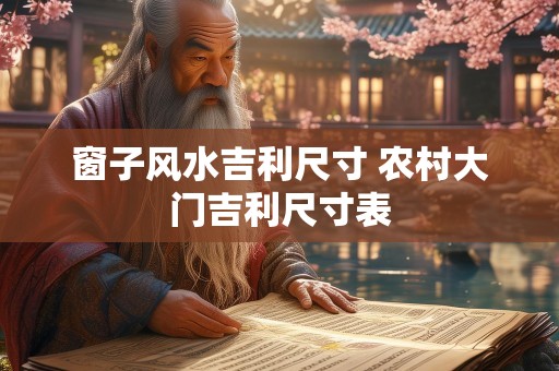 窗子风水吉利尺寸 农村大门吉利尺寸表