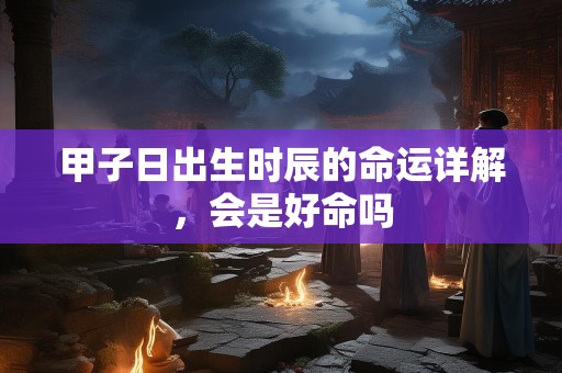 甲子日出生时辰的命运详解，会是好命吗