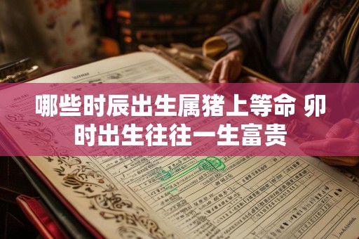 哪些时辰出生属猪上等命 卯时出生往往一生富贵