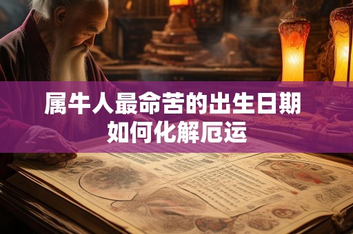 属牛人最命苦的出生日期 如何化解厄运