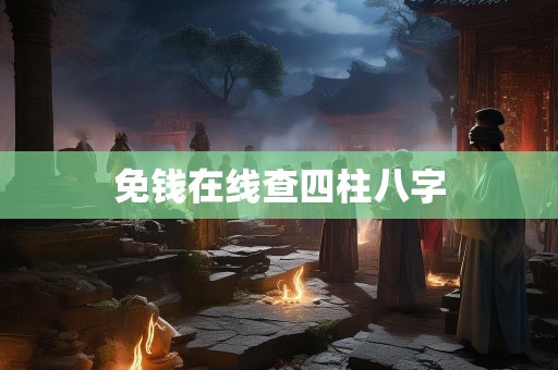 免钱在线查四柱八字