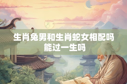 生肖兔男和生肖蛇女相配吗 能过一生吗
