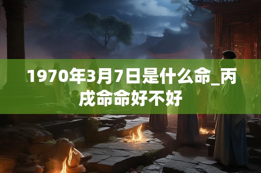 1970年3月7日是什么命_丙戌命命好不好