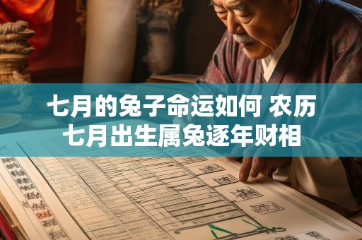 七月的兔子命运如何 农历七月出生属兔逐年财相