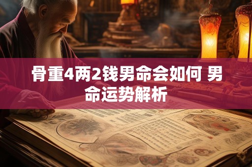 骨重4两2钱男命会如何 男命运势解析