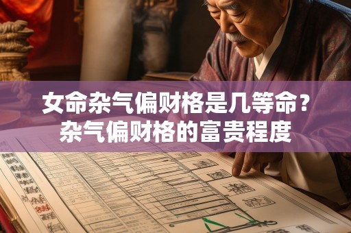 女命杂气偏财格是几等命？杂气偏财格的富贵程度