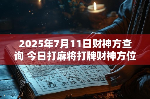 2025年7月11日财神方查询 今日打麻将打牌财神方位