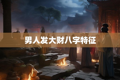 男人发大财八字特征