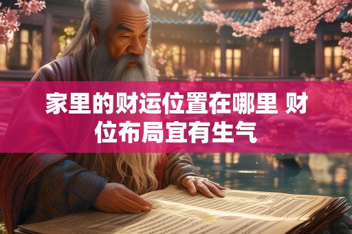 家里的财运位置在哪里 财位布局宜有生气