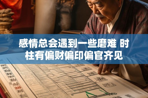 感情总会遇到一些磨难 时柱有偏财偏印偏官齐见