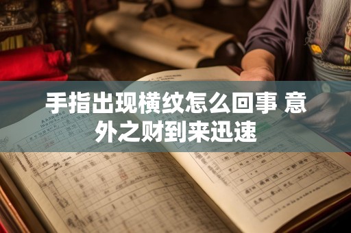 手指出现横纹怎么回事 意外之财到来迅速