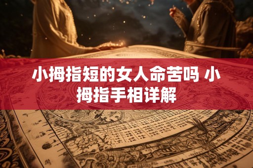 小拇指短的女人命苦吗 小拇指手相详解