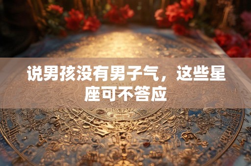 说男孩没有男子气，这些星座可不答应