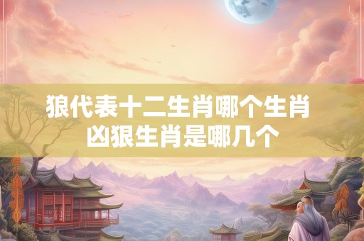 狼代表十二生肖哪个生肖 凶狠生肖是哪几个