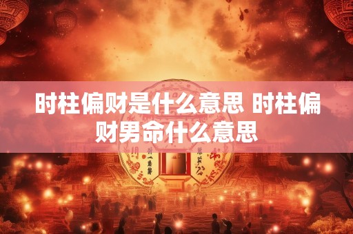 时柱偏财是什么意思 时柱偏财男命什么意思