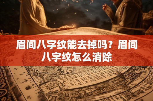眉间八字纹能去掉吗？眉间八字纹怎么消除