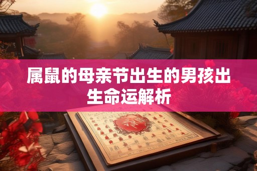 属鼠的母亲节出生的男孩出生命运解析