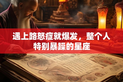 遇上路怒症就爆发，整个人特别暴躁的星座