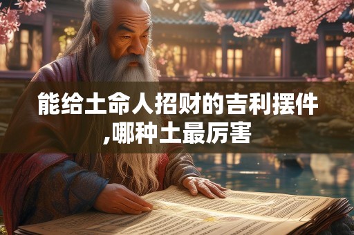 能给土命人招财的吉利摆件,哪种土最厉害