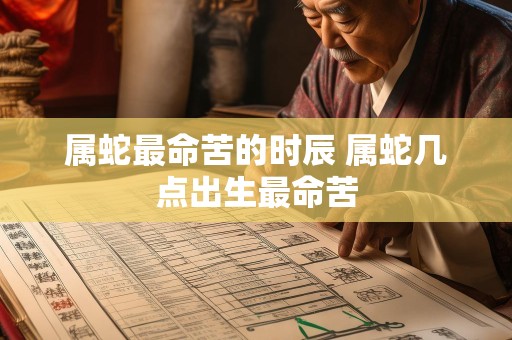 属蛇最命苦的时辰 属蛇几点出生最命苦
