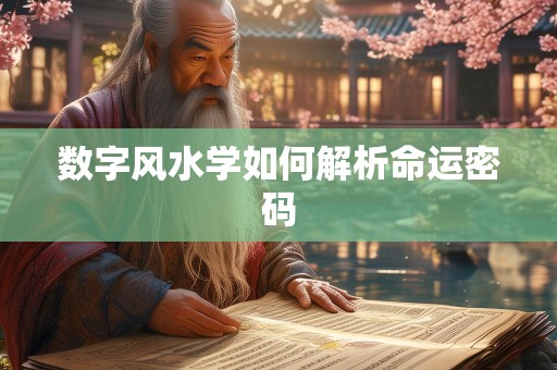 数字风水学如何解析命运密码
