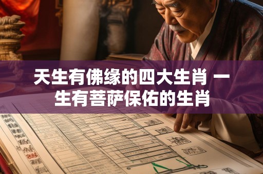 天生有佛缘的四大生肖 一生有菩萨保佑的生肖