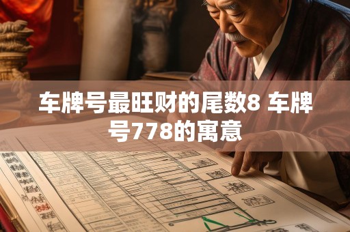 车牌号最旺财的尾数8 车牌号778的寓意