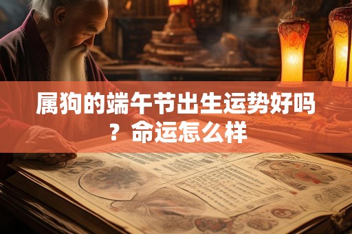 属狗的端午节出生运势好吗？命运怎么样